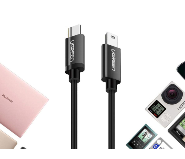 UGREEN Kabel USB-C do Mini USB US242 1m czarny - 1489142 - zdjęcie 3